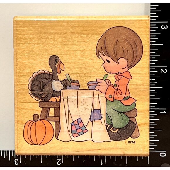 UQ015 Thank The Lord For Everything Rubber Stamp Precious Moments Stampendous! - Picture 1 of 5